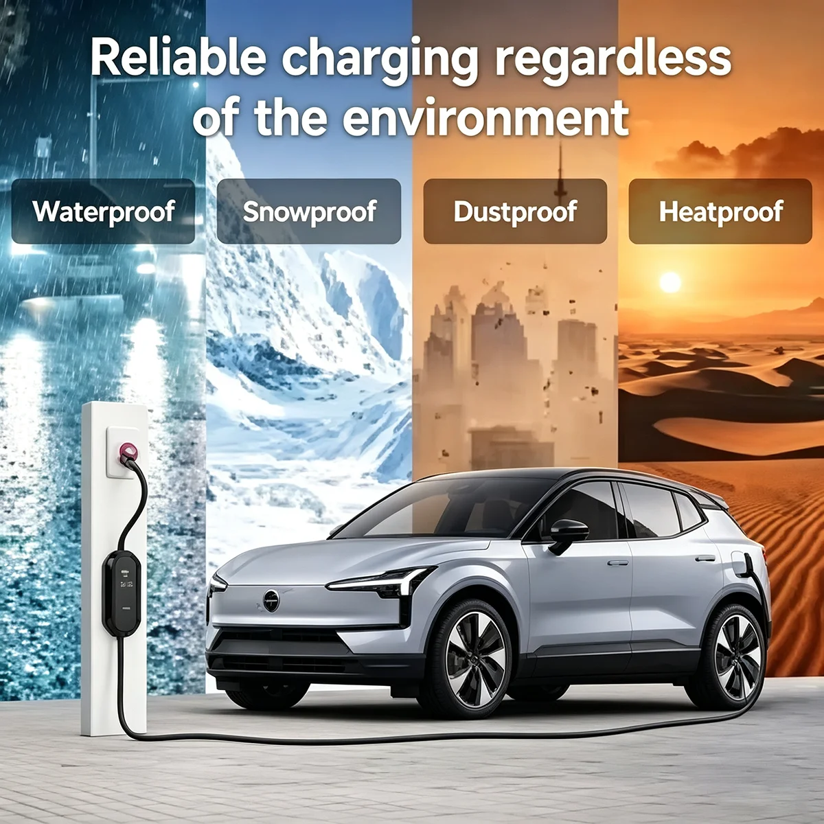 Roiea 11kW/22KW Type2 16A/32A - Portable Ev Charger 32A Type 2 Cee Plug บทวิจารณ์และราคา