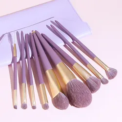 9 Purple Makeup Brushes Set Soft Hair Eye Shadow Brush Powder Brush Full Set Makeup Brush