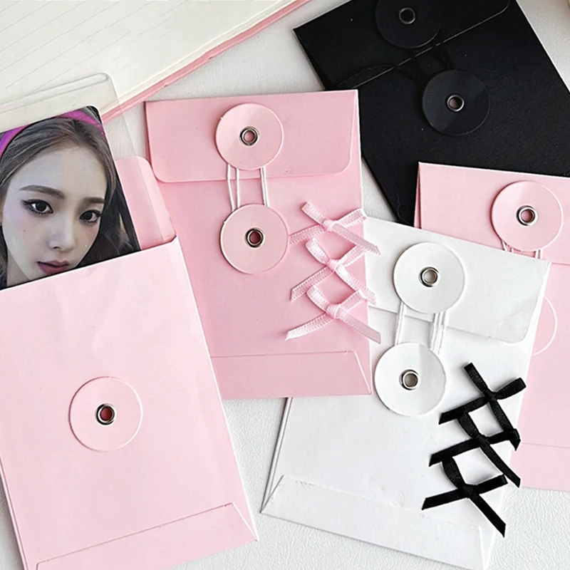 Simplicity Black White Wrapped Envelope Cover Card Holder Kraft Paper Envelope Bag Card Letter Paper Postcards Decorative