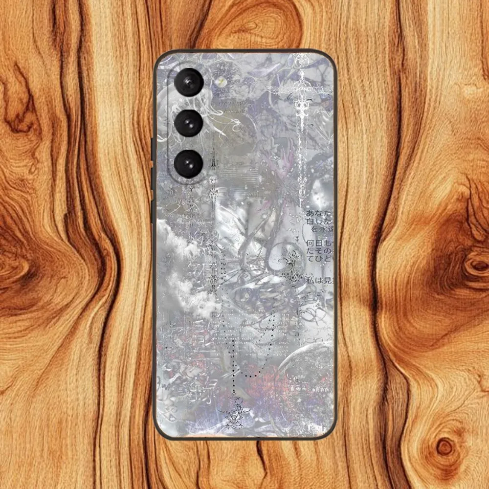 Coquete gótico cybersigilismo capa de telefone para samsung s 25,24,23,22,30,21,10,9,ultra,plus,lite,fe,4,5 g preto capa macia