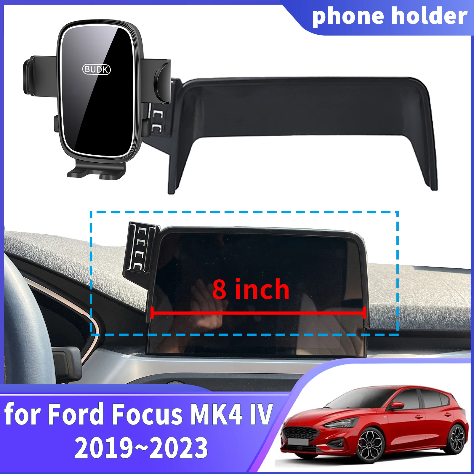 

fit for Ford Focus MK4 IV 2019 2020 2021 2022 2023 (8in) Navigation Phone Holder Mount Customized Car accessoires