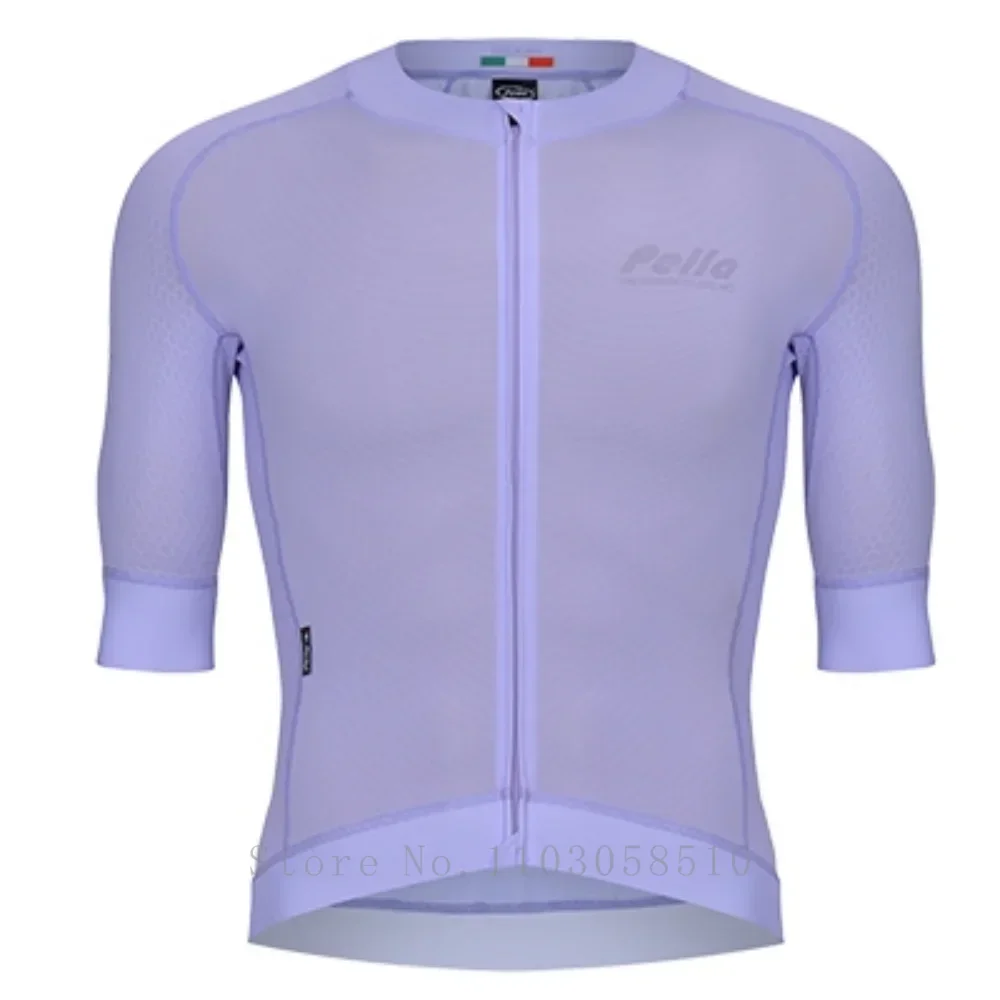 PELLA Man Summer Cycling Short Sleeve Breathable Bicycle Top Sweatshirt UV-proof High-resilience Road Mountain Bike PRO Clothes