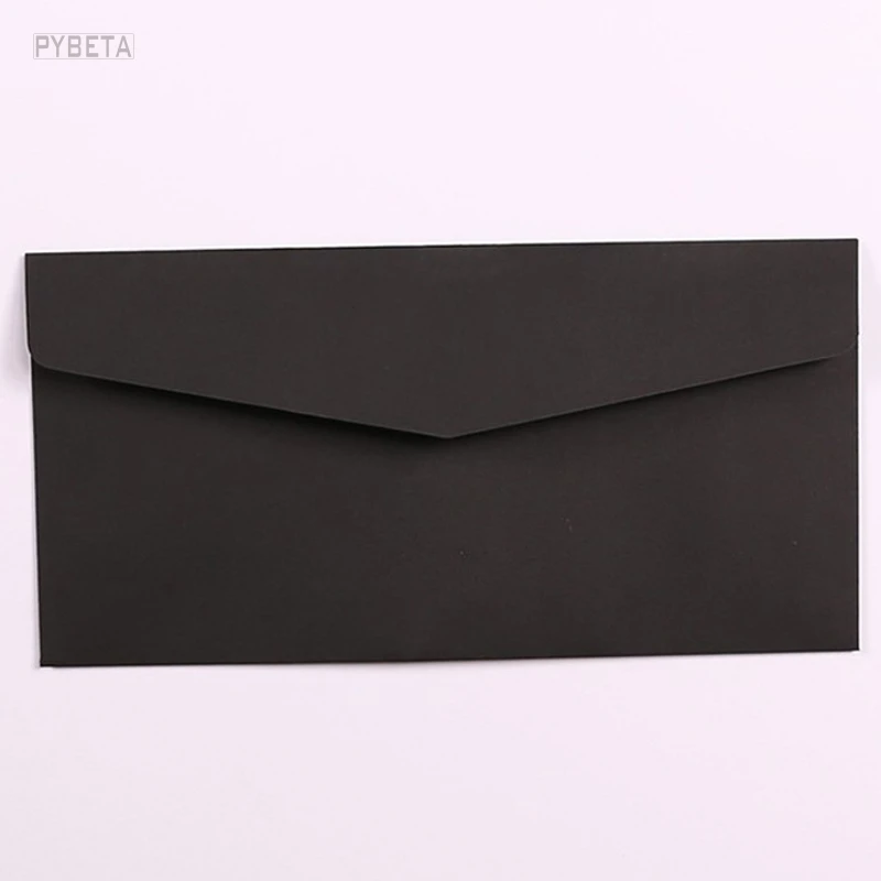 50pcs-  22*11cm 120gsm Kraft Paper Letters Envelope Wedding Business Invitation---kraft white black beige color