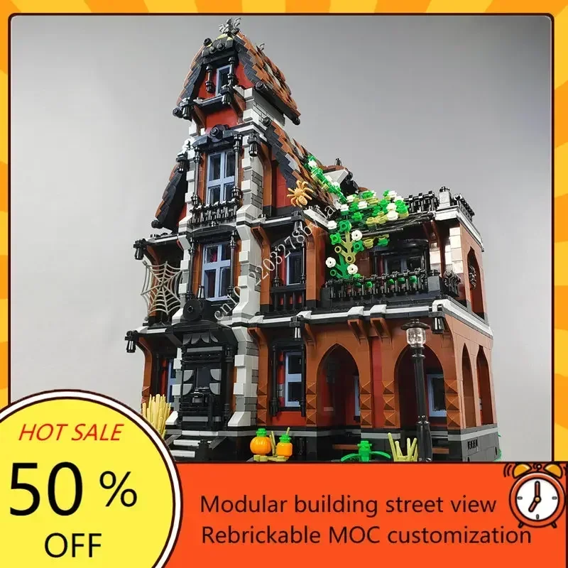 

4090PCS Haunted House Modular MOC Creative street view Model Building Blocks Architecture DIY Education Assembly Model Toy Gifts