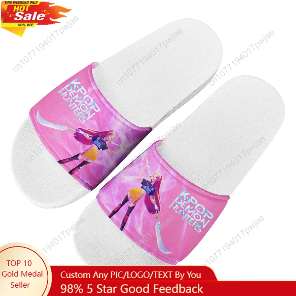 KPop شيطان الصيادين ميرا النعال المنزل أحذية ماء رجل إمرأة شبشب صيفي الرجعية داخلي في الهواء الطلق مخصص صنادل شاطئ بركة