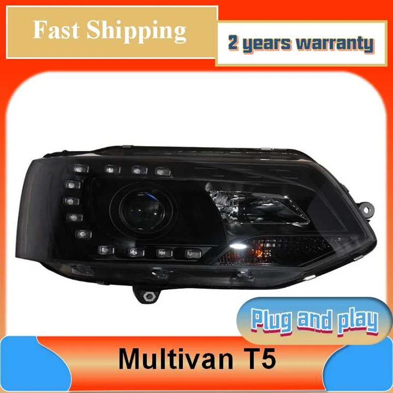 

Car Styling for VW Multivan Headlamp 2010-2016 Multivan T5 Headlights DRL Turn Signal Low High Beam Projector Lens
