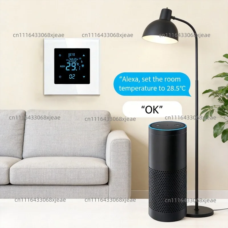 European Smart WIFI Electric Floor Heating Thermostat 16A Water Floor Heating Wall-hung Boiler Controller Graffiti