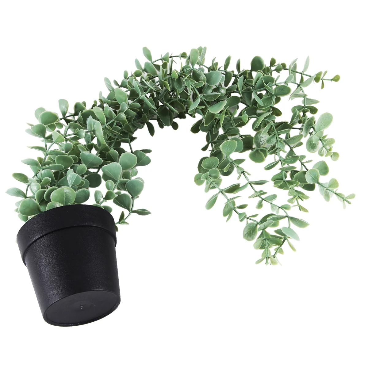 1 Pcs Artificial Hanging Plants Fake Potted Eucalyptus Hanging Plant for Wall Room Home Patio Indoor Outdoor Decor