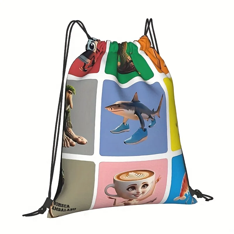 Lightweight Drawstring Backpack, Durable Drawstring Closure, Outdoor Hiking Storage Bag