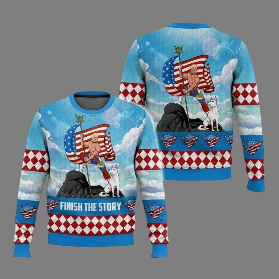 كودي رودس سترة عيد الميلاد القبيحة ثلاثية الأبعاد مضحك عطلة حفلة البلوز دافئ دافئ حجم كبير عيد الميلاد البلوز للرجال الأسرة هدية الكريسماس