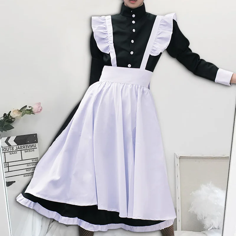 

Новое платье горничной Лолиты, униформа для косплея, униформа служанки, милая школьная форма, Лолита, двумерная японская горничная, косплей