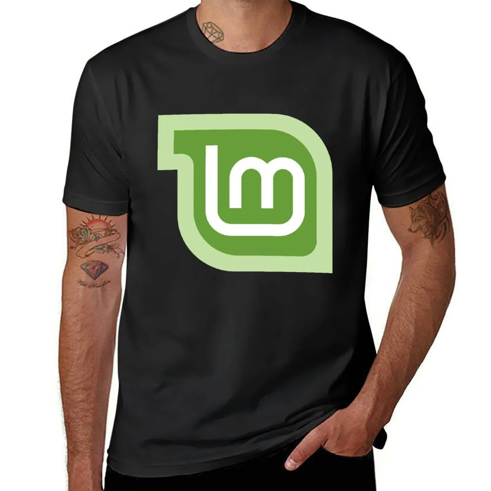 Linux Mint Stickers T-Shirt sports fans vintage clothes oversizeds t shirts for men