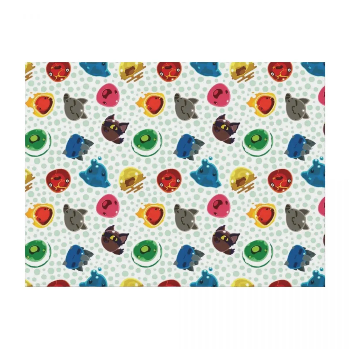 

Cute Slime Rancher Pattern Throw Blanket funny gift Luxury Thicken wednesday Nap Blankets