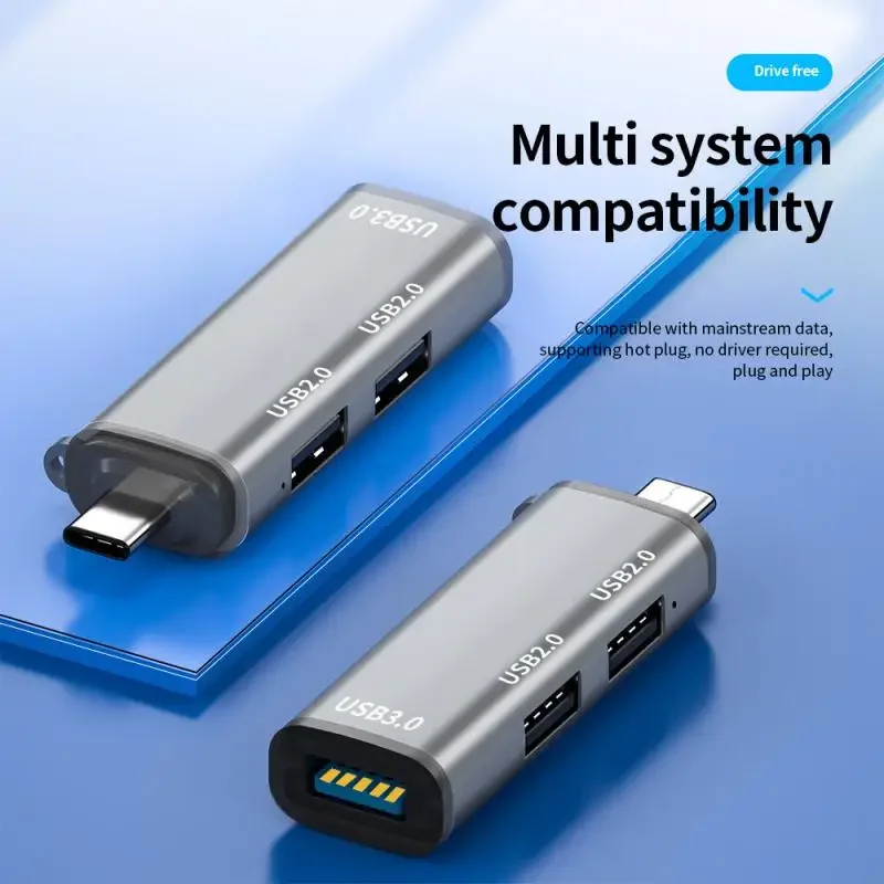 3 Port Multiple Expander High-speed Portable Office Accessories Usb Splitter Adapter Usb C Hub 3.0 Mini Aluminum Ultra Slim Mini