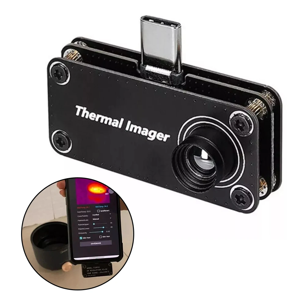 

Infrared Camera Type-C Infrared Thermal Imaging Camera Center Temperature Emissivity Setting Temperature Measurement Accuracy