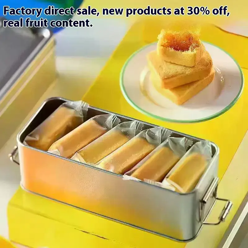Buckle Tin Box Rectangular Tinplate Box With Lid Metal Storage Box Cake Packaging Box With Buckle Candy Box