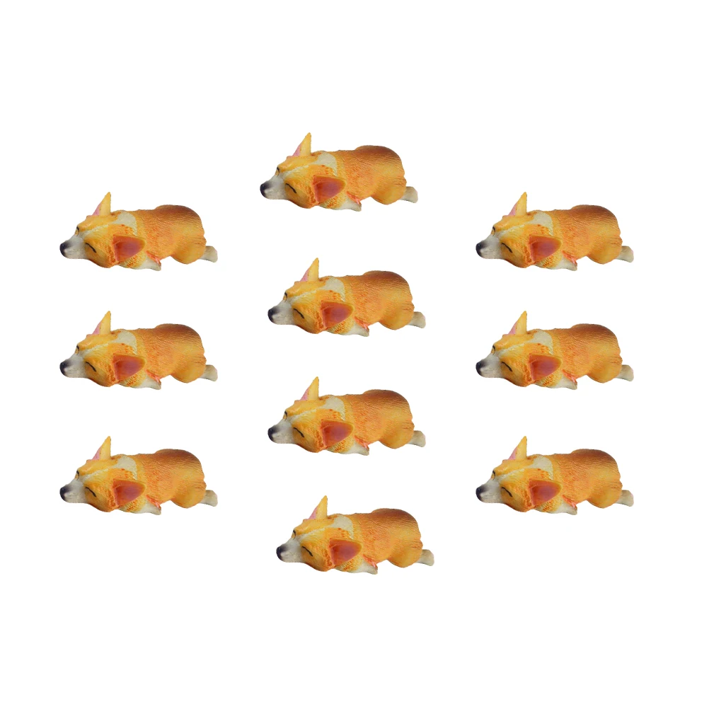 

10pcs Simulated Dog Phone Case Accessories Delicate Resin Decoration Fridge Sticker Handmade DIY Microlandscape Sticker Phone