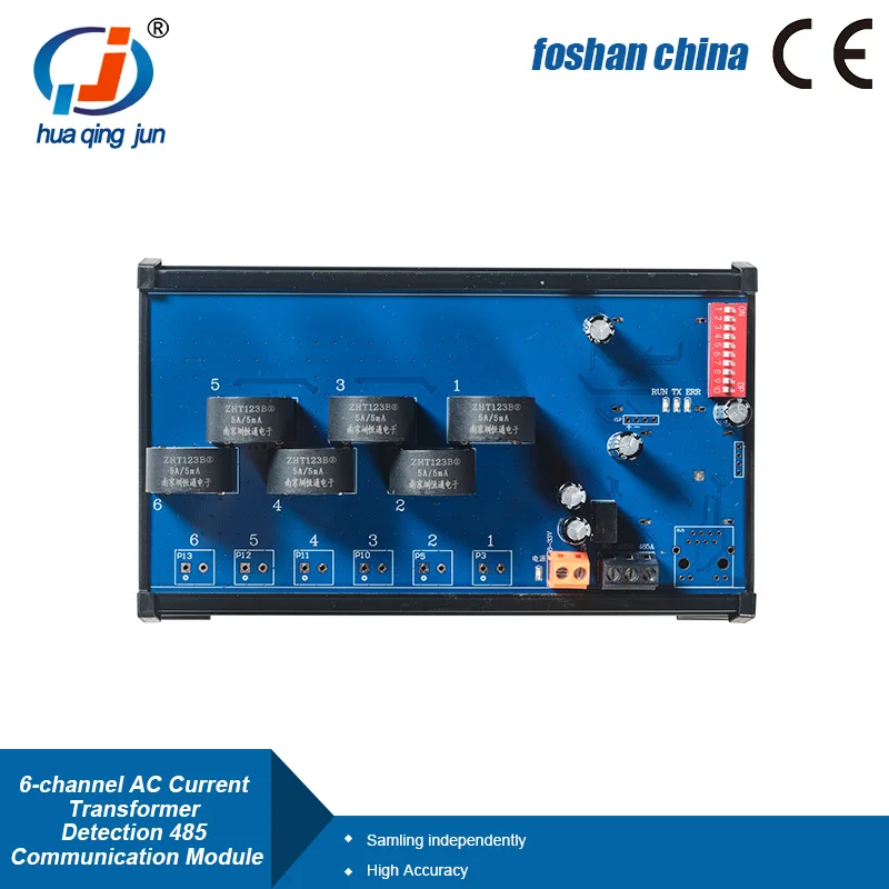 Chingjun 6-Channel RS485 AC Current Transformer Detection Module Modbus RTU Communication