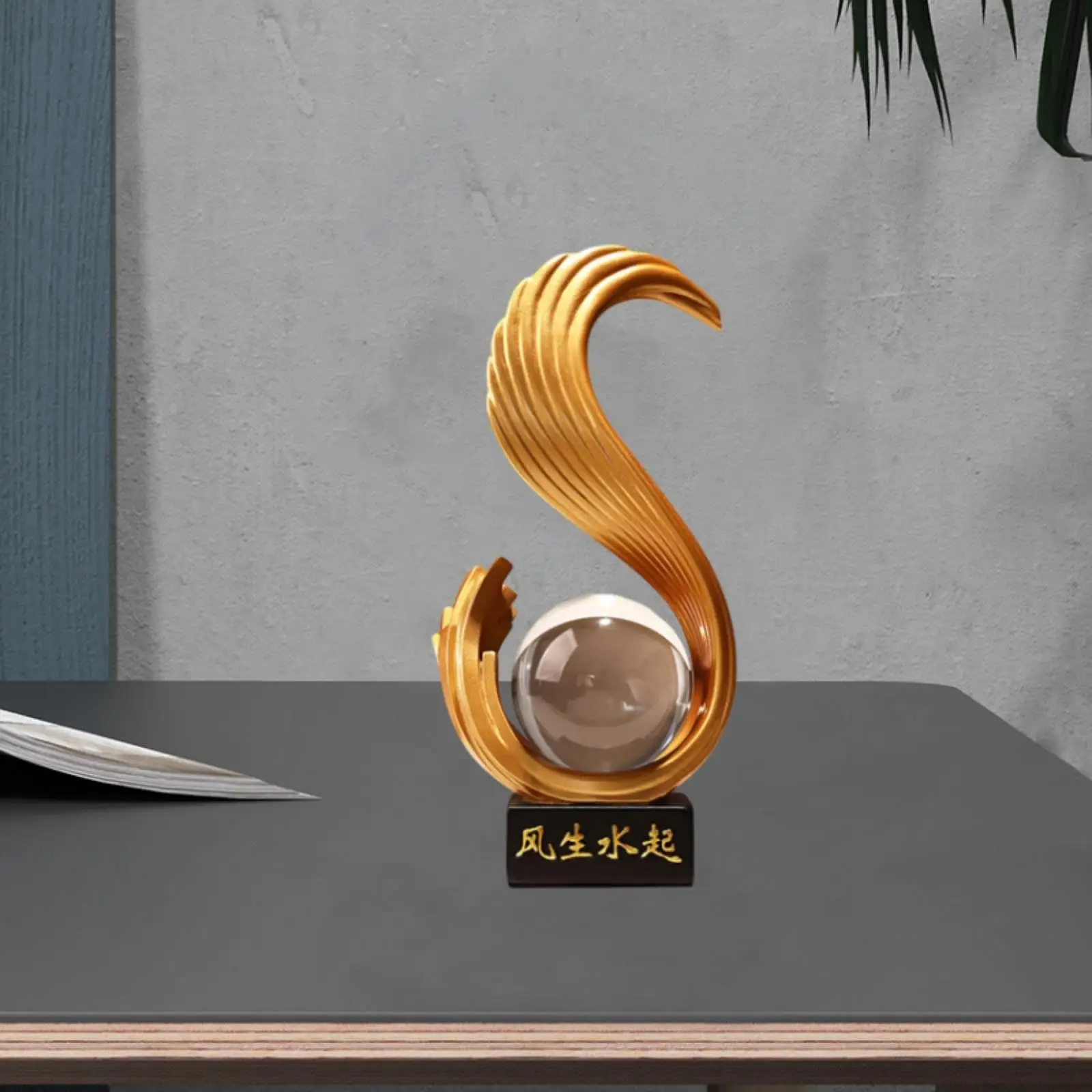 

Abstract Art Statue Modern Fengshui Figurine Fine Workmanship Decorative Desktop