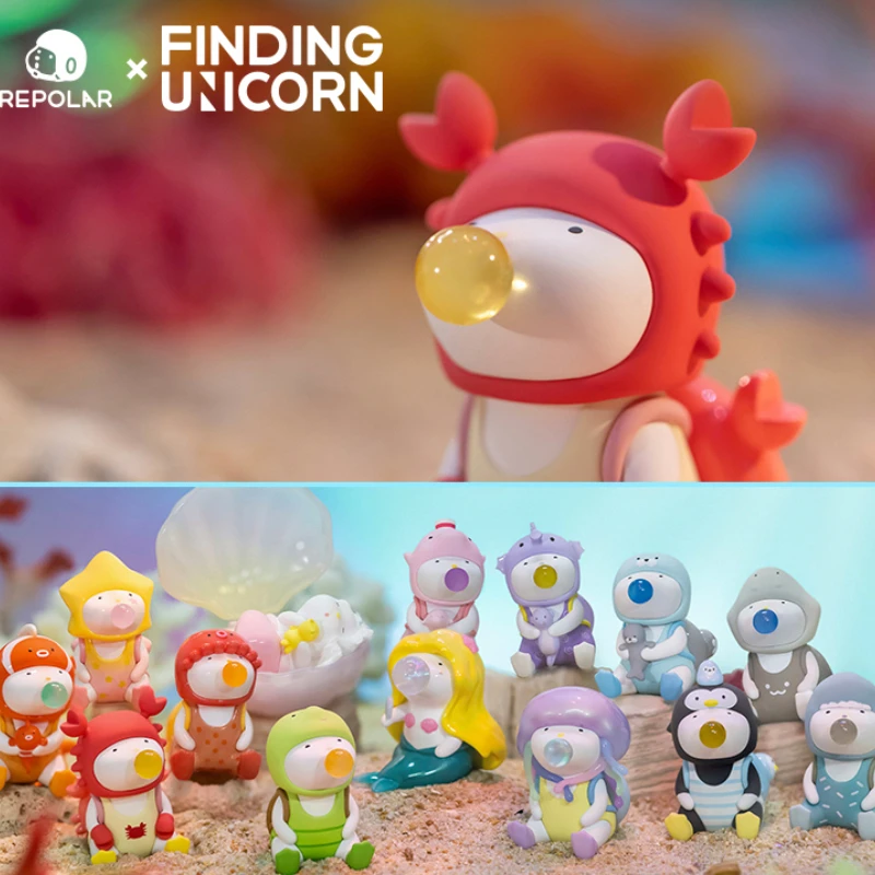 

Origina F.UN Repolar Marine Creature Series Surprise Blind Box Cartoon Designer Dolls Mistery Figure Kawaii Trendy Toys Girls