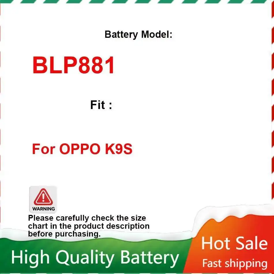 

For Oppo K9S Premium Replacement 5000Mah Rapid Charging Mobile Phone Battery BLP881