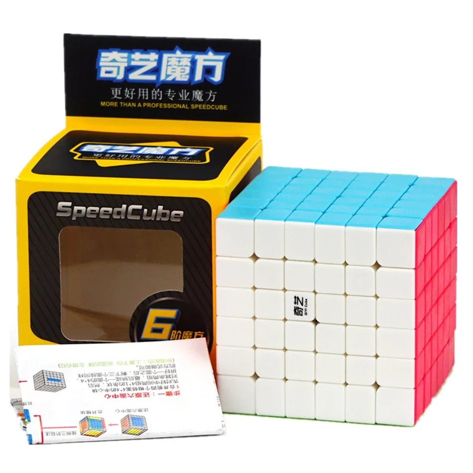 Qiyi Cube 4x4 5x5 Speed Cube bez wklejenia 6x6 magiczna kostka 7x7 8x8 Puzzle do układania na czas kostek zabawki prezent Cubo Magico 6-12y kostki do pakowania