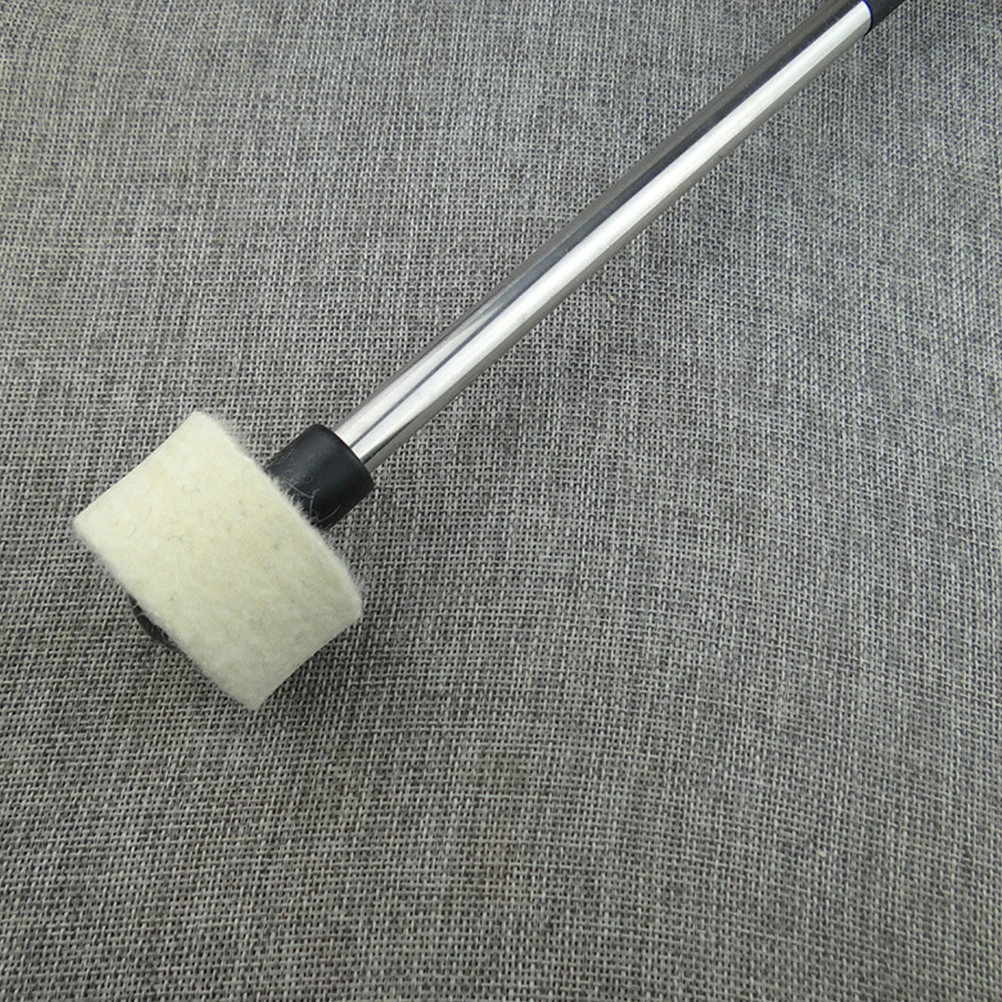 

Professional Wool Felt Drum Mallet Non Yellowing Stainless Steel Handle Long Lasting Snare Drum Stick Accessories Drumsticks