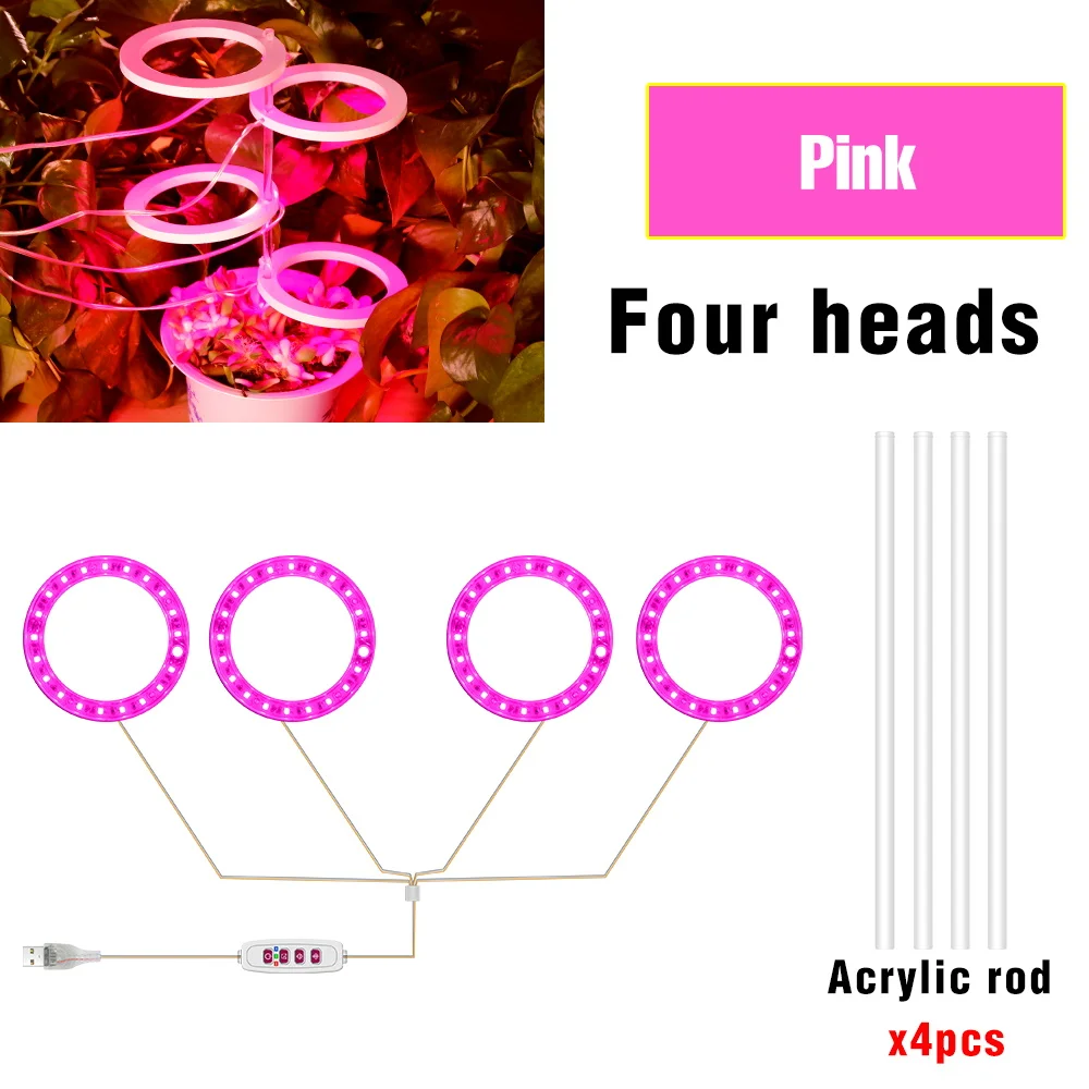 LED Phytolamp Indoor Kweeklampen Volledige Spectrum Hydrocultuur Plant Lamp Voor Bloemzaden Teelt DC5V USB LED Groei Licht