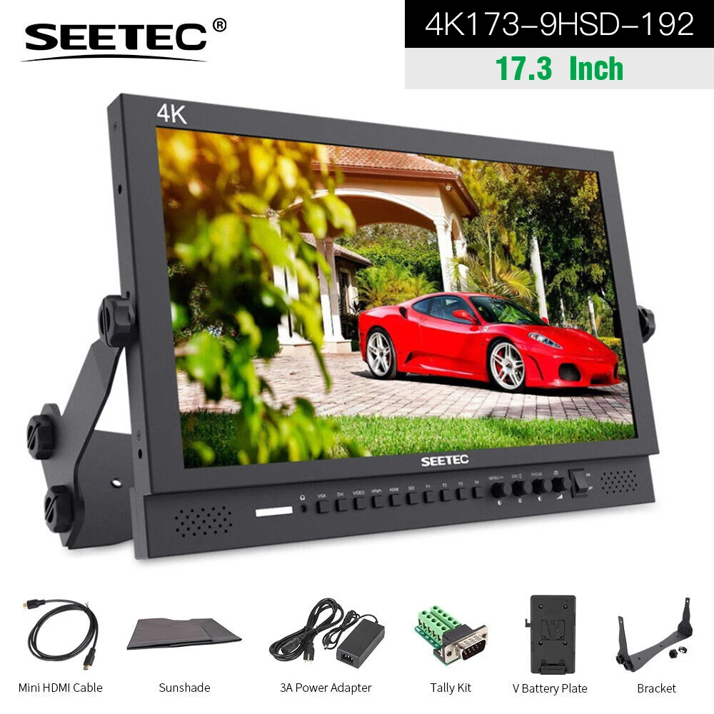 Монитор широковещательный SEETEC 4K173-9HSD-192, 17,3 дюйма, IPS, Full HD, 3G-SDI, HDMI, 4K, ЖК-дисплей, алюминиевый дизайн, 1920x1080