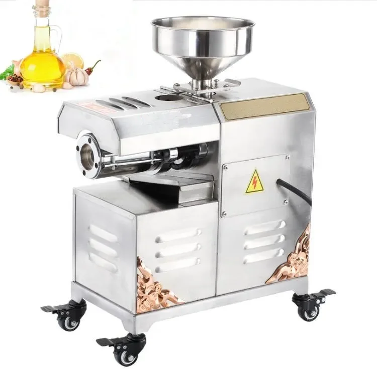 Automatic Industrial Oil Press Machine Cold Press Peanut Soybean Oil Extractor Expeller Presser sesame peanut sunflower seeds