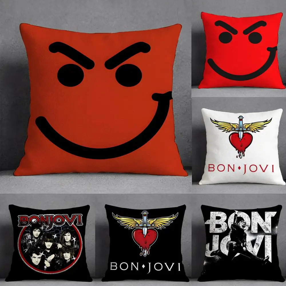 B-bon Jovi BAND SINGER Pillow Case Pillowcase, Double-sided Printed, Sofa Cushion, Bedroom Headboard Pillow