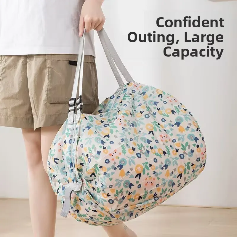sacola-de-compras-grande-e-reforcada-portatil-de-ombro-Unico-dobravel-ecologica-de-nylon-para-viagem