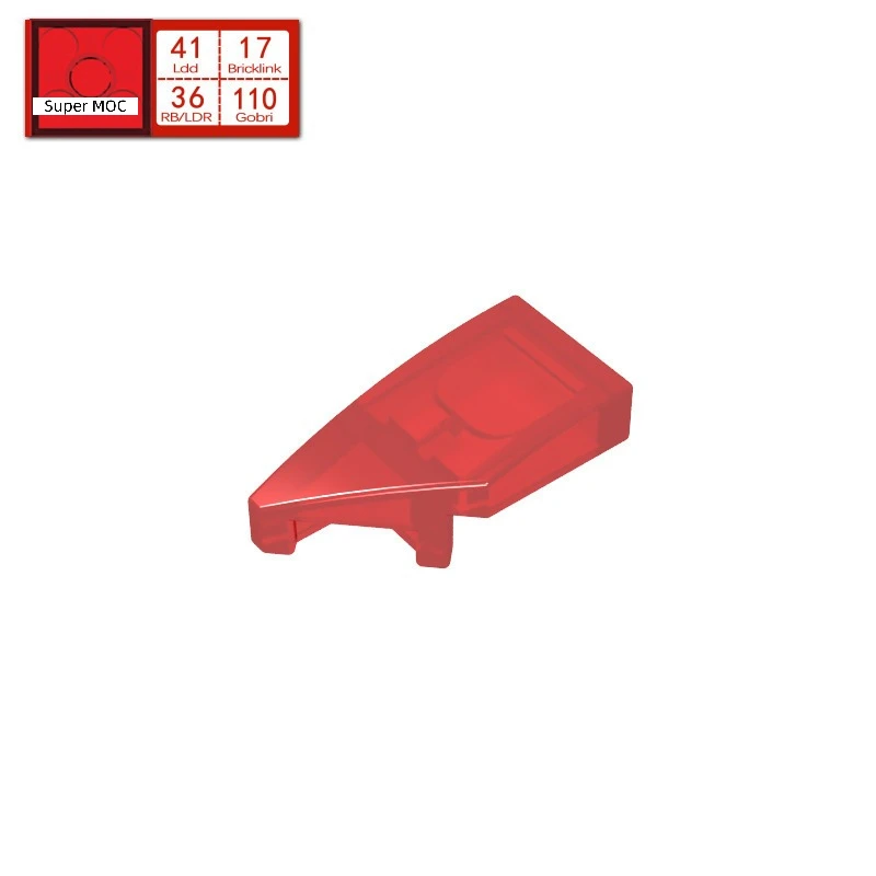 10PCS Moc Accessories Wedge 2x1 with Stud Notch Left Compatible 29120 Educational Building Blocks Technical Assembles Particles