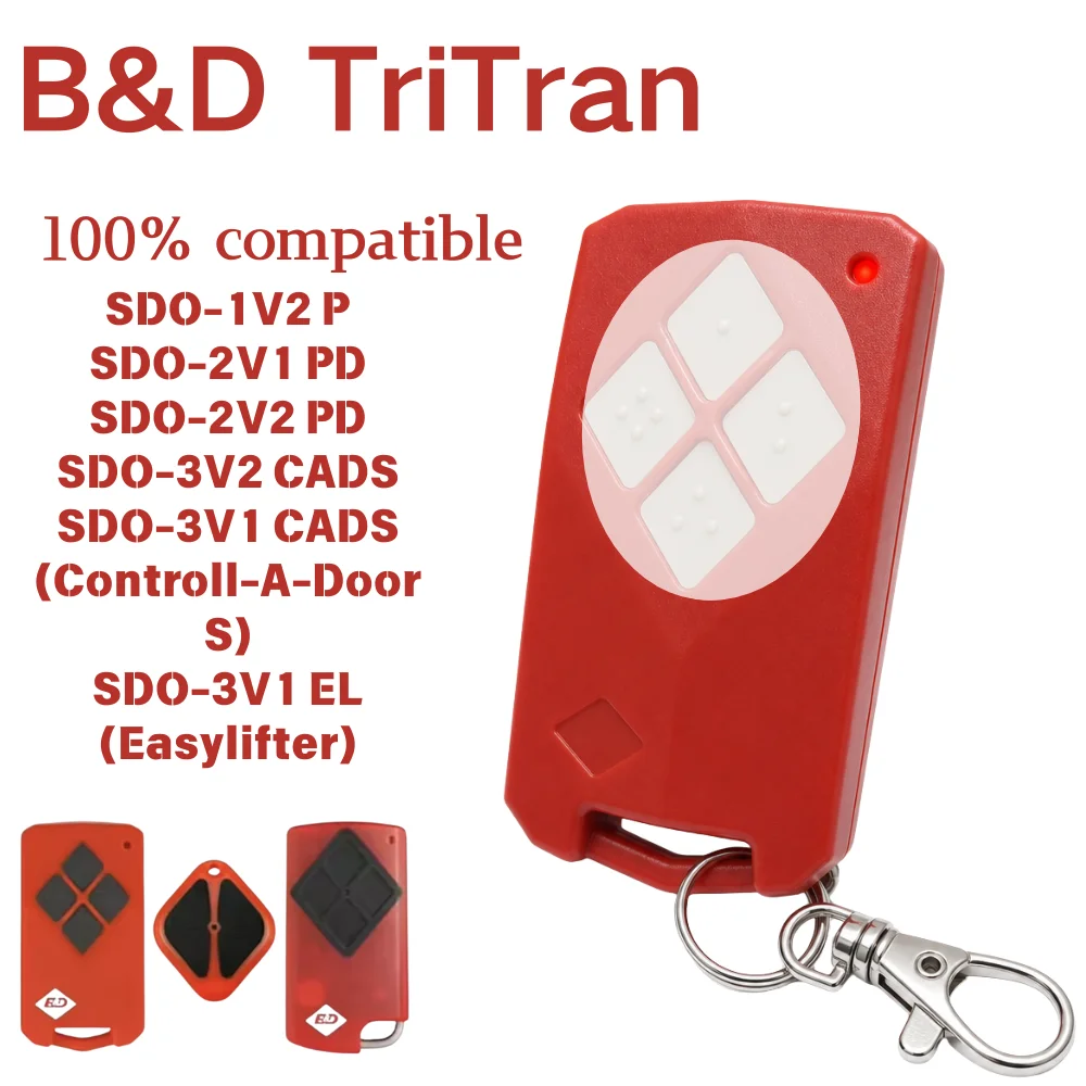 B&D Tri-Tran TB5v2 TB4 BD4 CAD614 70241 TB5 CAD615 62733 BD2 TB2 CAD616 62730 Garage Door Remote Control Opener 433.92MHz