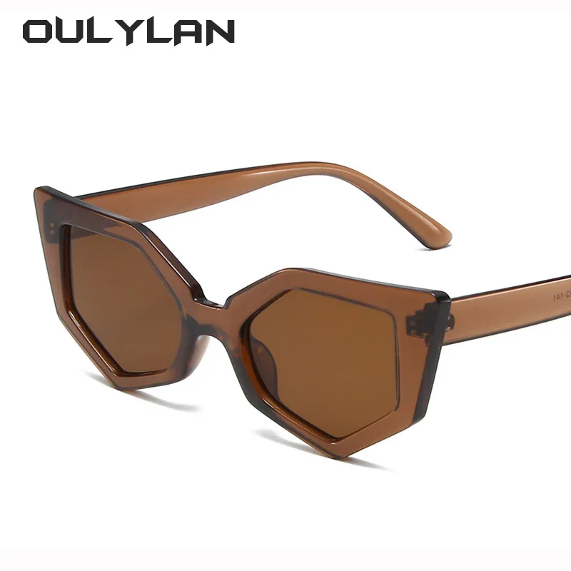 

Oulylan NEW Irregular Sunglasses Women Men Vintage Brand Designer Black White Sun Glasses Female Decorative Eyewear Shades UV400