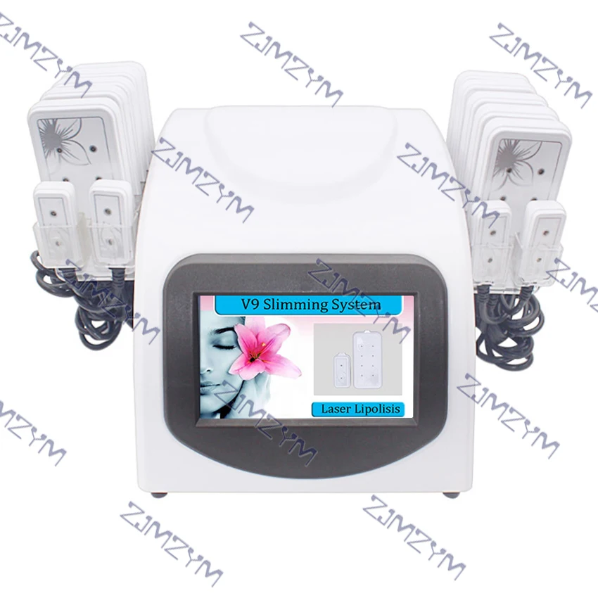 14 แผ่นร้อน Lipo เลเซอร์ลดน้ําหนักนวดกระชับสัดส่วนเครื่องมือไขมัน Body Shaping Beauty Machine