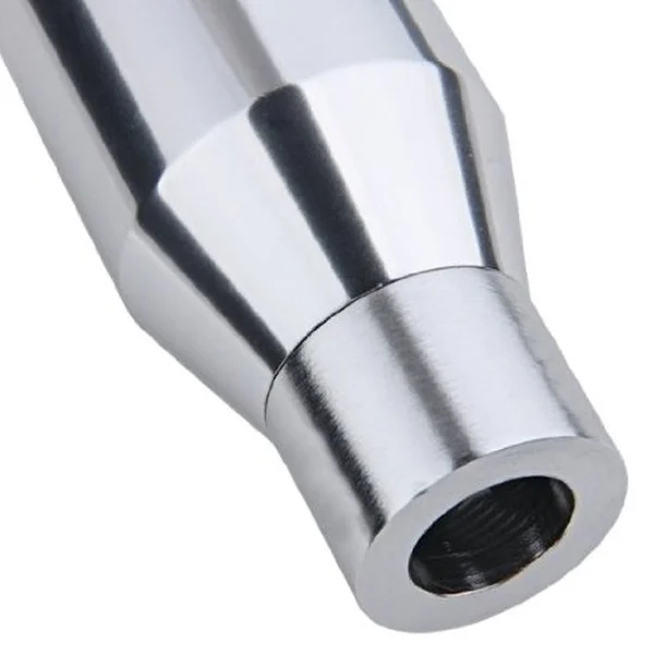 

Universal Aluminum Alloy 5-Speed Manual Gear Shift Knob Silver Car Shifter Comfortable Grip Thread Adapter for Easy Installation