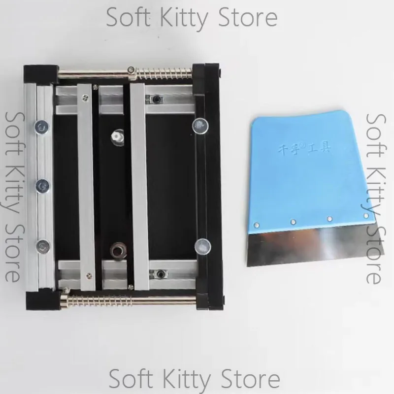 100x100MM Manual Small Screen Printing Station SMT PCB Steel Mesh Solder Paste Printing Table