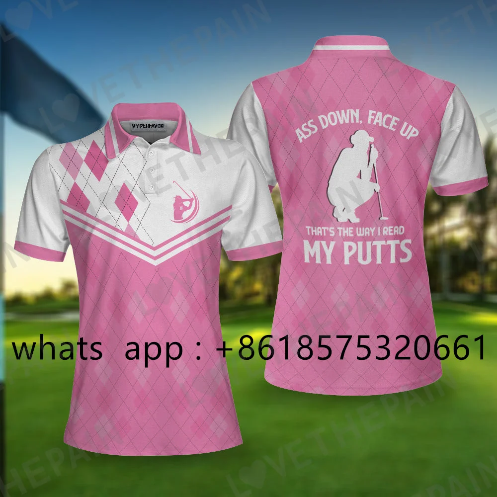 

Женская летняя одежда для гольфа с лацканами и короткими рукавами, повседневная спортивная уличная легкая быстросохнущая футболка для гольфа 2025