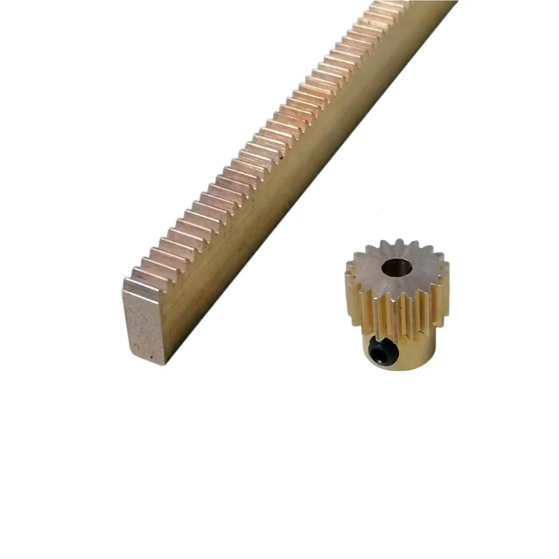 0.5 Modulus 18T 3mm Hole Brass Gear 4x9.5x200mm Straight Rack Linear Motion Guide Drive Chain Bar Accessories for DIY Models