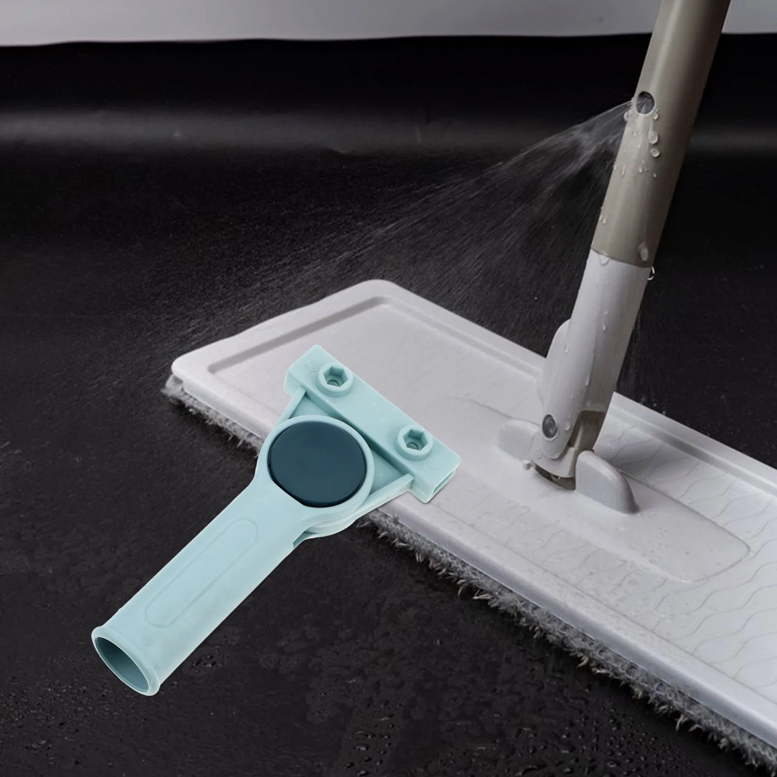 2Pcs Plastic Mop Pole Handle Clamp Mop Head Holder Accessories Floor Squeegee Replacement Parts Versatile Application Easy