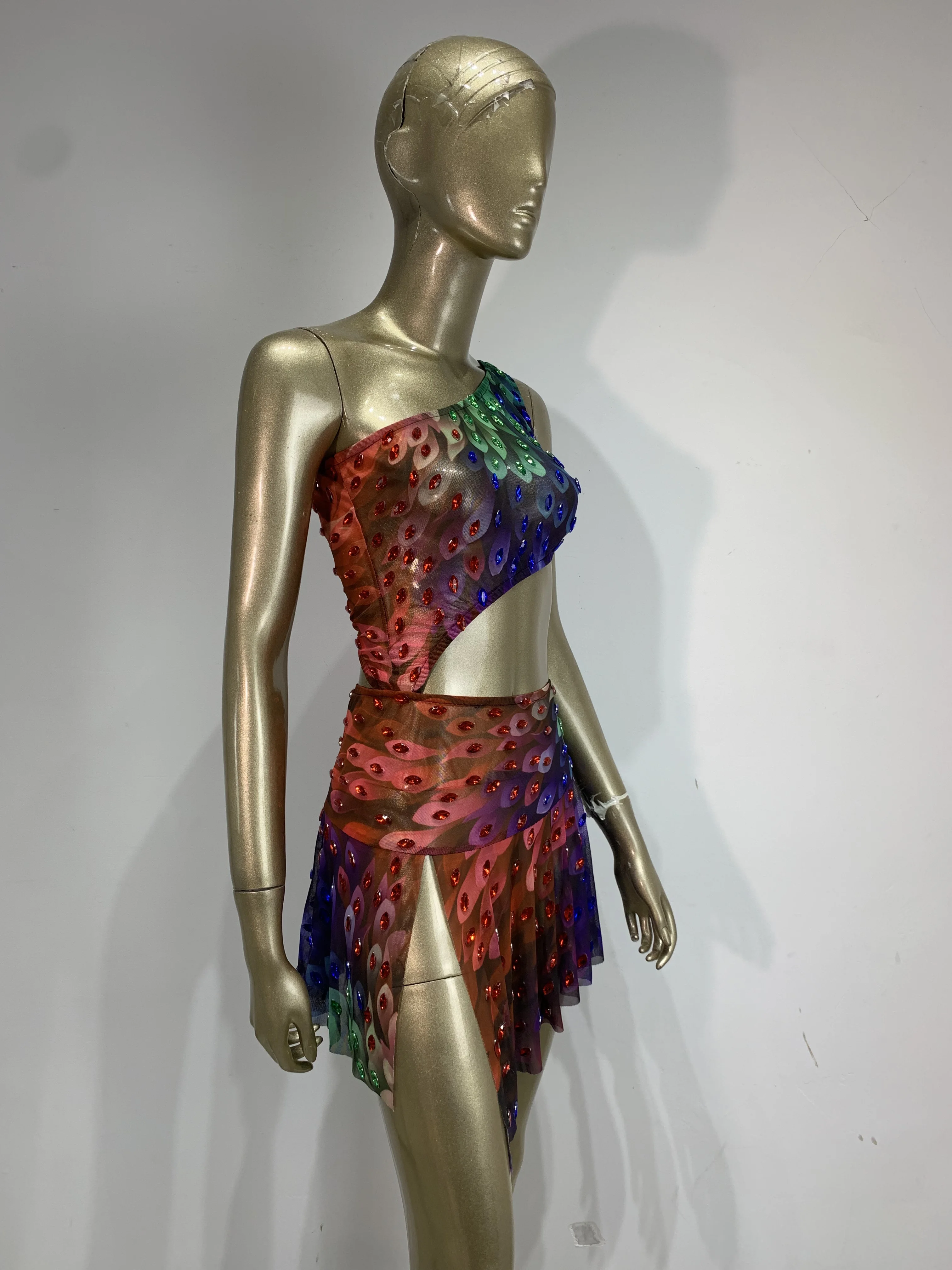 Glitterende strass steentjes,  - Sparkly Rhinestone Club Party Dress recensie en prijs