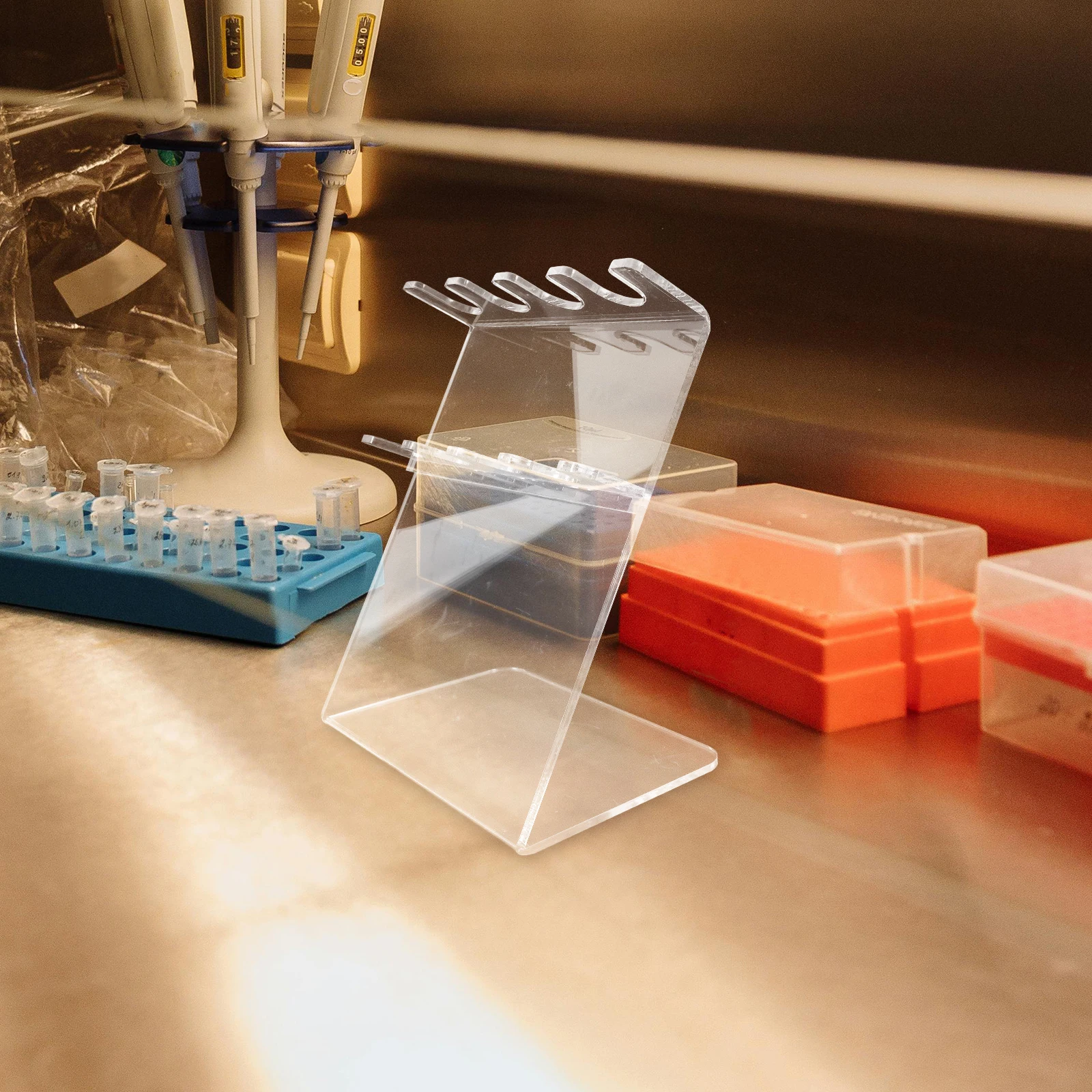 

4 Slots Professional Multi-Slot Test Laboratory Storage Holder Tool Space-Saving Sturdy Support Scientific Tube Display For Lab