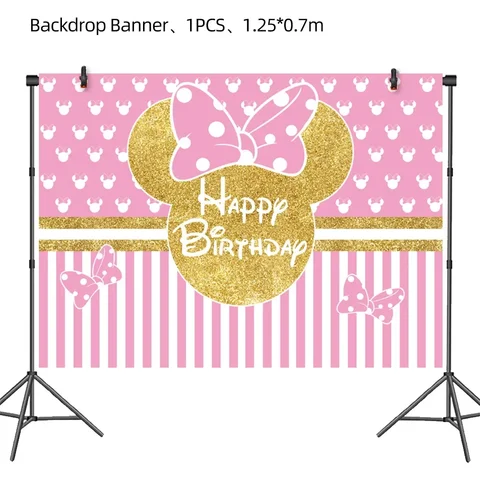 Украшения для вечеринки по случаю дня рождения в стиле Минни Маус от Disney. Товары для вечеринки принцессы для девочек. Посуда с Минни Маус. Воздушные шары. Баннер. Бумажный стаканчик. украшения для китайской чайной церемонии купить - №8