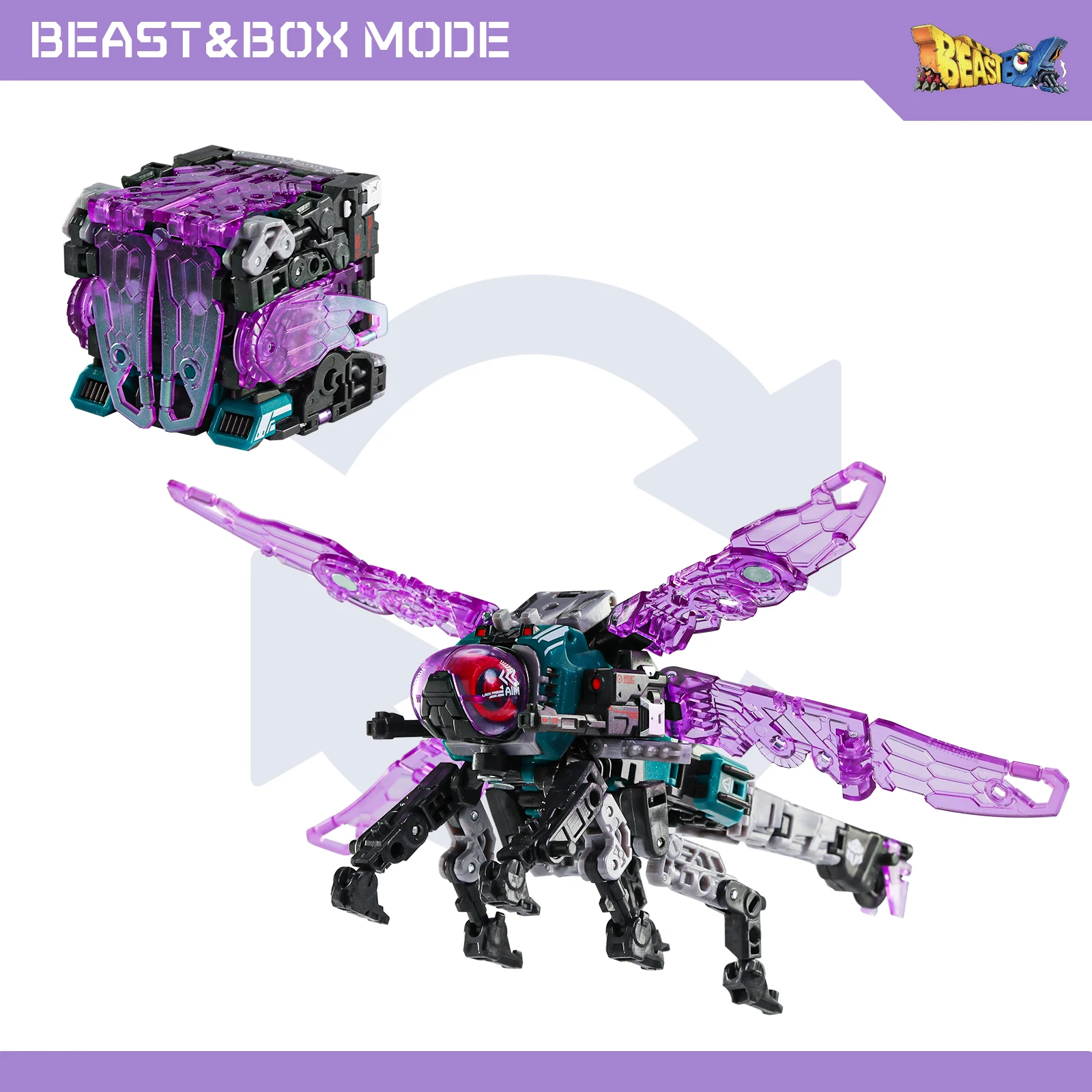 52TOYS BEASTBOX BB-62 ONITOPTE Deformation Robot, Converting in Mecha and Cube, Action Figure, Collectible Gift