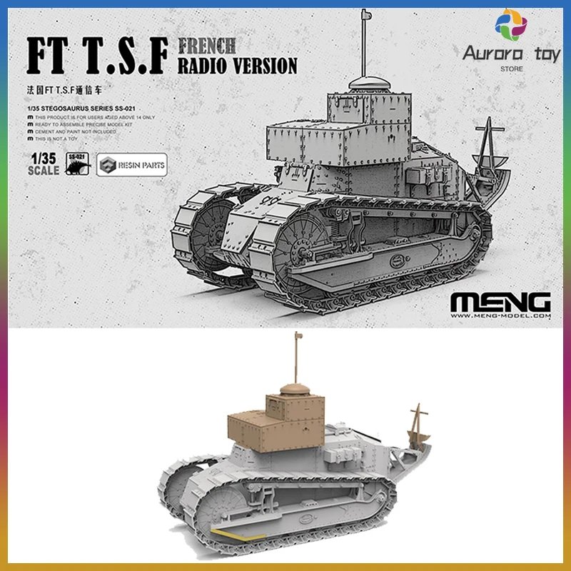 

New 1/35 MENG French FT T.S.F Radio Version Vehicle Assemble Chariot SS-021 Assembly Model Collectible Custom Toy Birthday Gift
