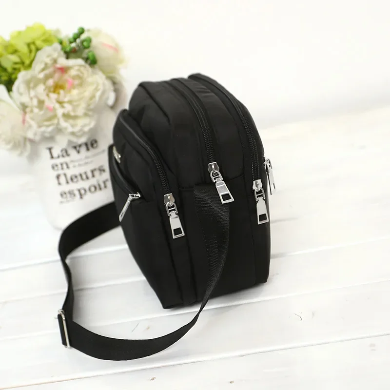 Bolso de hombro para hombre, bandolera pequeña y sencilla de nailon, bolso pequeño informal, bolso de hombro Unisex envejecido, monederos para