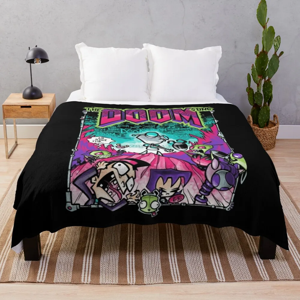 

Invader zim movie Throw Blanket Summer Bedding Blankets Decorative Bed Blankets