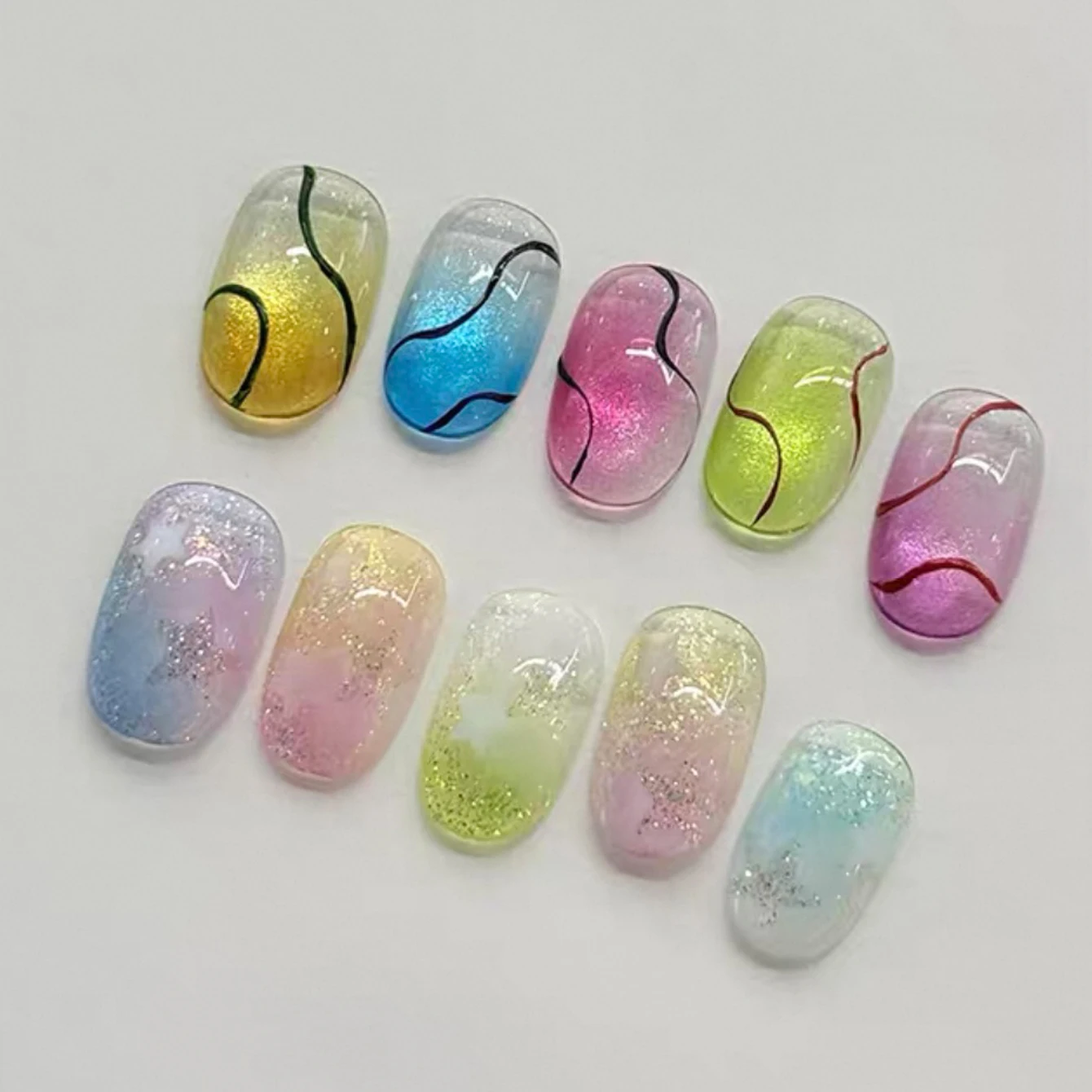 12ml Transparent Jelly Gel Pol - Nail Art Rainbow ulasan dan harga