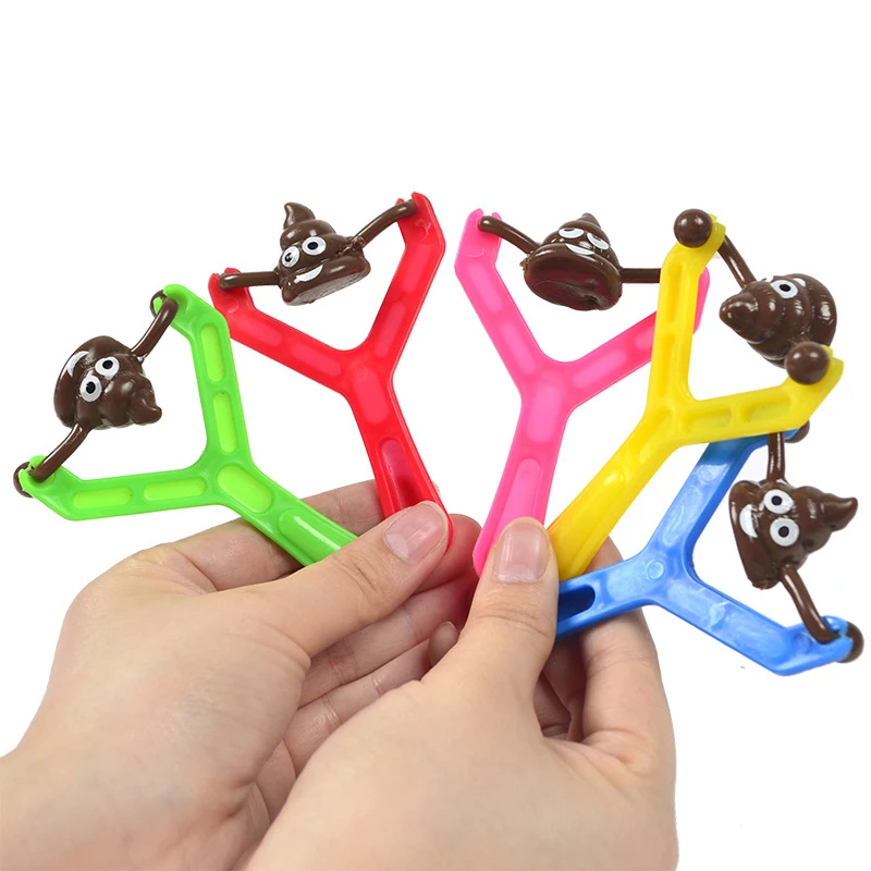 Funny Poop Ejection Toy Slingshot Poop Antistress Gadget Aldult Vent Novelty Children\'s Kids Sticky Stool Stretchy Party Favors